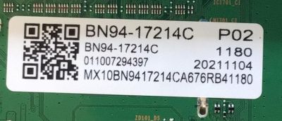 MAIN PARA SMART TV SAMSUNG 4K RESOLUCION ( 3840x2160 ) CON HDR / NUMERO DE PARTE  BN94-17214C / BN41-02855B / BN9417214C / BN97-18127R / 011007294397 / PANEL CY-TA075FMEV5H / DISPLAY CV750QUB-S7A / MODELO QN75QN84AAFXZA BA03 - Imagen 3